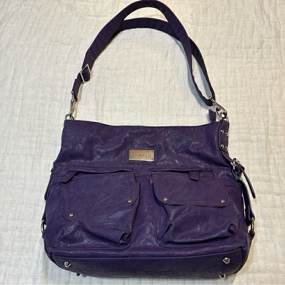 Kelly Moore Camera Bag The Libby Shoulder Bag Purple with Purple Lining